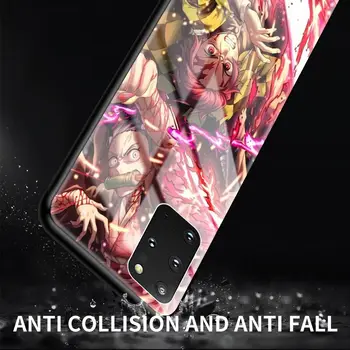 Stiklo Atveju Xiaomi Redmi Pastaba 9 8 8T 7 Pro 9S K20 K30 Mi Poco X3 NFC 9T 10 Lite 10T Galinį Telefono Dangtelį Shell Anime Demon Slayer