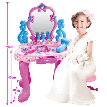 Kūdikių Klasikinis Apsimesti Žaisti žaislai Mergina dovana Modeliavimas tualetinis staliukas игрушки Little princess Makiažas žaislai Atostogų Dovanų mergaitėms