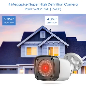 KERUI Namų Apsaugos Kamera, Sistema, DVR 8CH Rinkinių Garso Įrašas Su 4MP Fotoaparato HDMI stebėjimo kamerų Vaizdo Stebėjimo Sistemos Komplektas Šalinimas