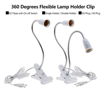 E27/E26 led lemputė šviesos diodų (led) stalas šviesos Pasukti 360 laipsnių laikiklis diržo jungiklis abajur led grow light laikiklio apkaba, stalo šviesa