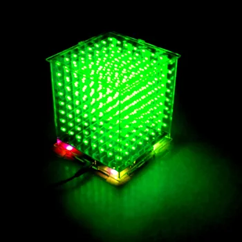 Karšto pardavimo 3D 8S 8x8x8 mini led elektroniniai šviesos cubeeds 