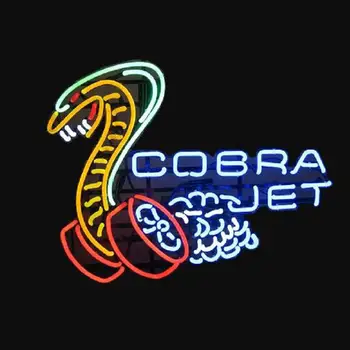 Custom Made Cobra Jet Stiklo Neoninės Šviesos Ženklas, Alaus Baras