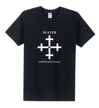 2020 metų Vasaros Mados Slayer Marškinėliai Vyrams Dievas Nekenčia Mūsų Visų Vyrų Marškinėliai Metalo, Roko Grupė Trumpas Rankovės Medvilnės marškinėliai Vyrams Viršūnės