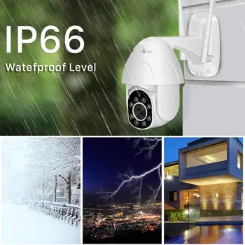 1080P IP Kamera, WiFi, 2MP Belaidžio PTZ Speed Dome VAIZDO IR Onvif Kamera, Lauko Apsaugos Stebėjimo Vandeniui vaizdo Kamera YCC365 App