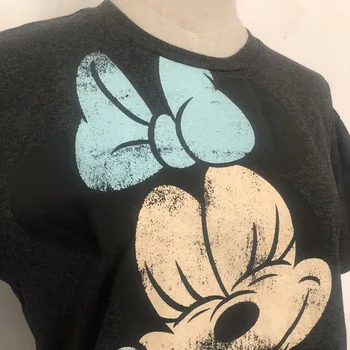 Disney Marškinėliai Minnie Mouse Daisy Duck Animacinių Filmų Marškinėliai Moterims Derliaus Harajuku Marškinėlius, O-Kaklo Trumpomis Rankovėmis Moterų Atsitiktinis Tee Viršūnės