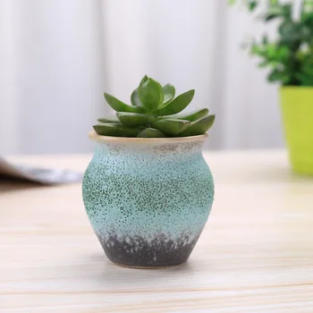 Nauja Stiliaus Keramikos Burbulas Glazūra Nykščio Vazonas Mini Sultingi Augalų, Gėlių Vazonas Pocelain Bonsai Puodą su Skyle Sode