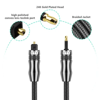 EMK Skaitmeninio Garso Toslink į Mini Toslink Kabelis, 3.5 mm, SPDIF Optinis Kabelis 3.5 Optinis Audio Kabelis Adapteris 1m 10m