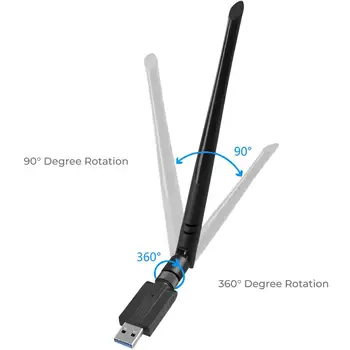 USB 3.0 Wifi Adapteris 2.4 G 5G Nemokama Vairuotojo Antenos 1200Mbps Wi-fi, USB, Ethernet Tinklo plokštės Dual Band wireless Wifi Dongle Imtuvą