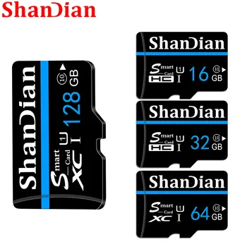 SHANDIAN atminties kortele 8GB 16GB 32GB 64GB 100mb/s micro SD Kortelė, class 10 SDXC 128gb Ultra TF KORTELĖ