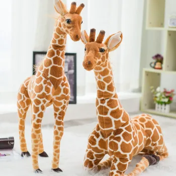 Aukštos Kokybės 140cm Modeliavimas Žirafa Pliušiniai Žaislai Mielas iškamša Minkštas Žirafa Lėlės Gimtadienio Dovana Vaikams Žaislas