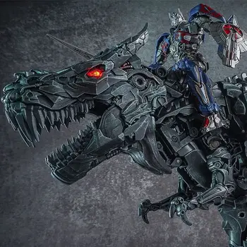 Transformatoriai Žaislas Milžinišką Optimus Prime + Viela, Metalo Lydinio Versija Dinozaurų 34cm Hand Made Modelis Žaislas Priedai Rinkti Dovanas