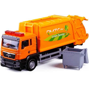 Mastelis 1:64 šiukšliavežis sanitarijos sunkvežimis automobilio modelį lydinio žaislas automobilis vaikams