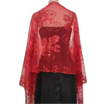 Prabangus China Skaros & Apsiaustas Šalies Suknelės Moterų Skara siuvinėjimo Vestuvių Žaliojo nuotakos suknelė, šalikas foulard femme ponios skaros