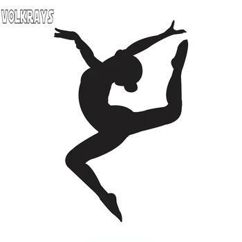 Volkrays Gimnastika Mergaitė Automobilių Lipdukas Juokingi Lipdukai Stilius Saulės Kūrybos Decal Apdaila Priedai Vinilo,16cm*10cm