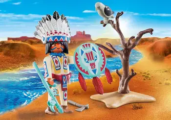 PLAYMOBIL®70062 Amerikos indėnų bosas, originalus, paspaudimų, dovana, vaikui, mergina, žaislų