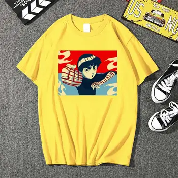 2020 Naruto Rock Lee T-Shirt Marškinėliai Vyrams Kawaii Viršūnes Animacinių Filmų Karatė Grafinis Tees Mados Marškinėliai, Unisex Harajuku Marškinius Vyras