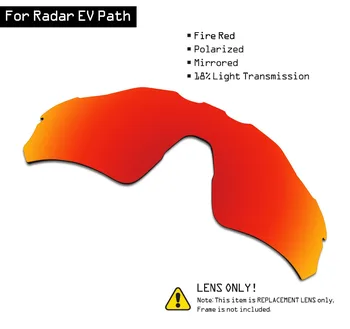 SmartVLT, Poliarizuota Akiniai Pakeitimas Objektyvai už Oakley Radaro EV Kelias - Ugnies Raudona