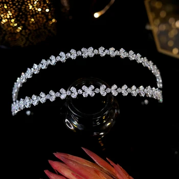 ASNORA Moterų Nuotakos Plaukų Aksesuarai Kristalų ekrano užsklandą Vestuvių Tiara Karūna Dviejų Pakopų Lankelis Vestuvių Papuošalai A01037