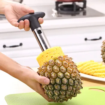 1Pc Nerūdijančio Plieno Ananasų Skustukas Daržovių Peilis Priedai Ananasų Pjaustyklės Vaisių Peilis Pjovimo Corer Slicer Virtuvės Įrankiai