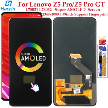 AMOLED Ekranas Lenovo Z5 Pro GT L78032 LCD Ekranas Jutiklinis Ekranas skaitmeninis keitiklis Asamblėjos Pakeitimo Lenovo Z5 Pro L78031 LCD