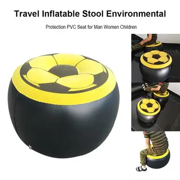 Lauko Aplinkos Apsaugos Storio PVC Pripučiamas Flocking Futbolo Seat Portable Kelionės Pripučiami Išmatose Suaugusiems Vaikams