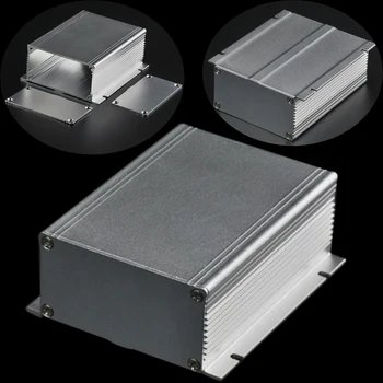 1pc Sidabro Ekstruzinio Aliuminio korpusas, Elektroninis Galios PCB Prietaisų Dėžutė Atveju 88x39x100mm
