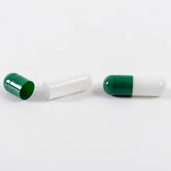 1000Pcs Žalia Ir Balta Tuščias Kietos Želatinos Kapsulės Dydis 0# Medicina, Tabletes, Kapsulės 667D