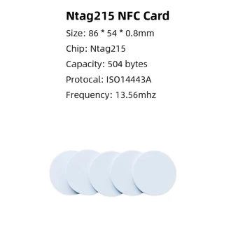 10vnt NFC NFC215 Monetos ŽYMEKLĮ Klavišą 13.56 MHz 215 Universalus RFID Etiketės Simbolinis Patrulių Ultralight Žymeklių Etiketės Telefono