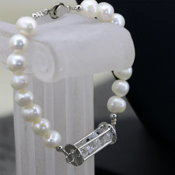 Nuolaida gamtos 8-9mm gėlo vandens dirbtiniu būdu išauginti balta perlų karoliukai, karoliai, apyrankės moterims, pakabukas elegantiškas papuošalų komplektas B2923