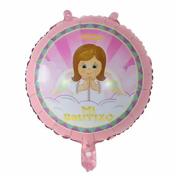 10vnt 18 colių ispanijos Mi Bautizo Balionai baby shower gimtadienio dekoracijas balionas vaikams, Oro Globos berniukas ir mergaitė prekes