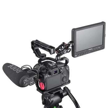 UURig Kamera Narve Canon EOS 90D/80D/70D su Arri Padėties nustatymo Skyle 1/4 3/8 Varžtas Šalto Batų Kalno Mikrofonas Ekranas