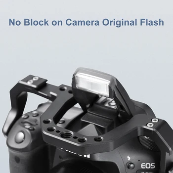 UURig Kamera Narve Canon EOS 90D/80D/70D su Arri Padėties nustatymo Skyle 1/4 3/8 Varžtas Šalto Batų Kalno Mikrofonas Ekranas