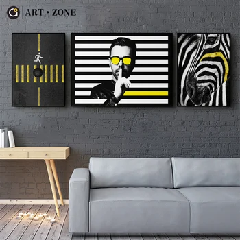 Zebra Crossing Juoda Balta Modernaus plakatus spausdina drobės, paveikslai, sienos meno kambarį dekoro kambarių estetinio Apipavidalinimo