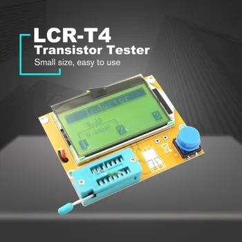 LCR-T4 LCD Skaitmeninis Tranzistorius Testeris, Matuoklis Diodų Apšvietimas Triode Talpą, ESR Matuokliu, MOSFET/JFET/PNP/NPN L/C/R 1