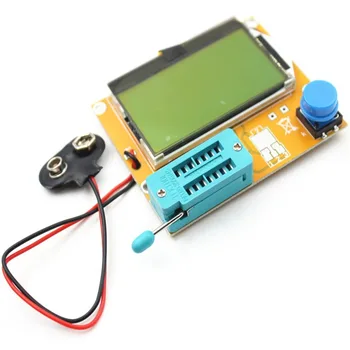 LCR-T4 LCD Skaitmeninis Tranzistorius Testeris, Matuoklis Diodų Apšvietimas Triode Talpą, ESR Matuokliu, MOSFET/JFET/PNP/NPN L/C/R 1