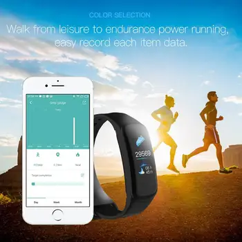 BEESCLOVER Smart Apyrankę OLED ekranas Fitness Tracker Kraujo Spaudimas, Širdies ritmo Monitorius Apyrankės, skirta 