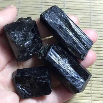 3pcs Žalias Juodas Turmalinas Mineralinių Pavyzdys Chakra Kristalai ir akmenys, Metafizinės oro valymo gydymo akmens 30-40mm