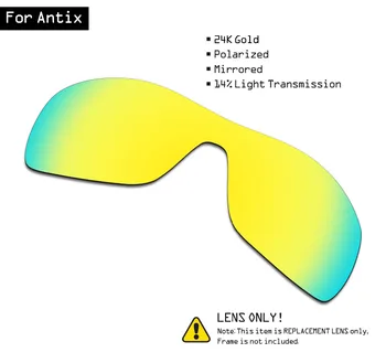 SmartVLT, Poliarizuota Akiniai Pakeitimas Objektyvai už Oakley Antix - 24K Aukso