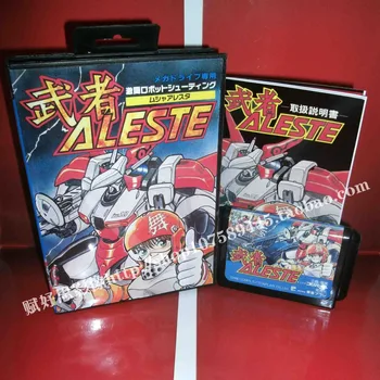 Sega MD žaidimas - Aleste su dėžute ir Instrukcija 16 bitų Sega MD žaidimas Kasetė Megadrive Genesis sistema