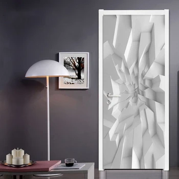Modernus 3D Stereo Geometrinis Tapetai Abstraktusis Menas, Durų Lipdukas Gyvenimo Kambario, Miegamasis Kūrybos 