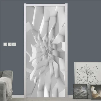 Modernus 3D Stereo Geometrinis Tapetai Abstraktusis Menas, Durų Lipdukas Gyvenimo Kambario, Miegamasis Kūrybos 