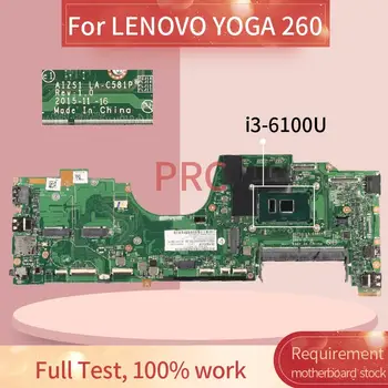 AIZS1 LA-C581P LENOVO JOGOS 260 I3-6100U Sąsiuvinis Mainboard DDR4 Nešiojamas plokštė