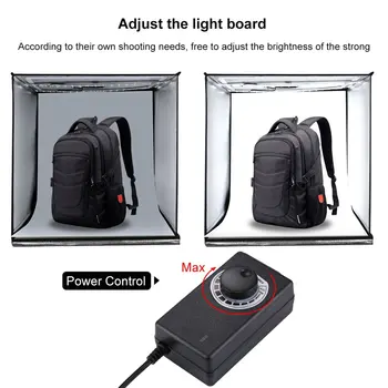 2020 Naujas 40x40cm šviesdėžės Mini Foto Studija Fotografijos Lauke, Sulankstomas Softbox LED Foto Apšvietimo Studija Fotografavimo Palapinė KitBox Rinkinys
