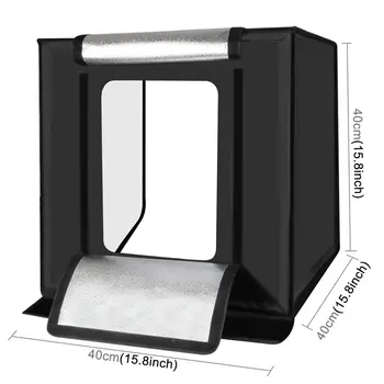 2020 Naujas 40x40cm šviesdėžės Mini Foto Studija Fotografijos Lauke, Sulankstomas Softbox LED Foto Apšvietimo Studija Fotografavimo Palapinė KitBox Rinkinys
