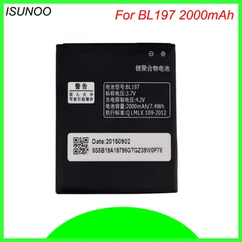 ISUNOO 2000mAh BL197 BL-197 baterija Lenovo A800 A820 A798t S720 S720i S750 S889T S870e S868T S889 A820T A798T S868T Baterija