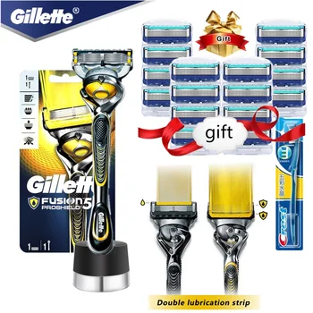 Gillette Fusion Proshield Skustuvas Skustuvo Ašmenimis Vyrams Mašina Skutimosi Peiliukai Kasetės Replacebale, Geležtės, kurių Bazės