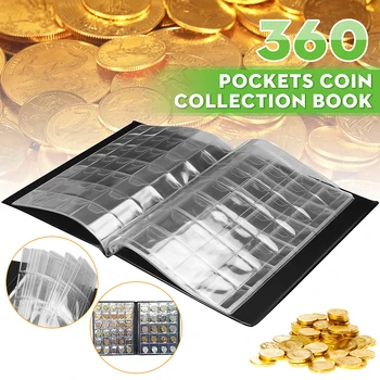 10 Puslapių Rinkti Pinigus Organizatorius 360 Kišenėje Monetų Kolekciją Albumą Knyga Kolekcinės Monetos Turėtojas Albumus Monetos Saugojimo Krepšys Dovanų