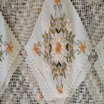 Ranka-užsikabinęs Toskanos siuvinėjimo stalo dangtis rankšluostį nėrinių staltiesė stačiakampio Europos medvilnės juostelė siuvinėjimui