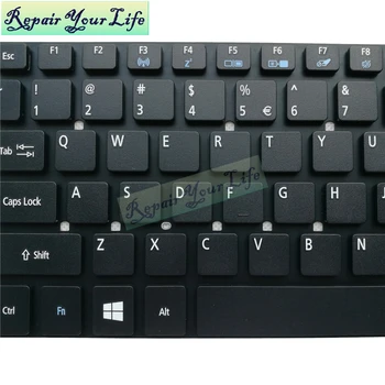 Nešiojamojo kompiuterio klaviatūra JAV lietuvių ACER 5830 P255-M P255-MG P273-M P273-MG MP-10K33U4-6981W PK130N41A00 juoda, maža kaina