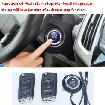 Volkswagen Tiguan 2012-2017 Automobilių įtraukti push button Start stop Nuotolinio klavišą start stop keyless go sistema+mobilephone APP Kontrolės
